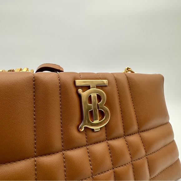 BURBERRY - LOLA SMALL QUILTED CROSSBODY BAG MAPLE BROWN - Picture 7 of 16
